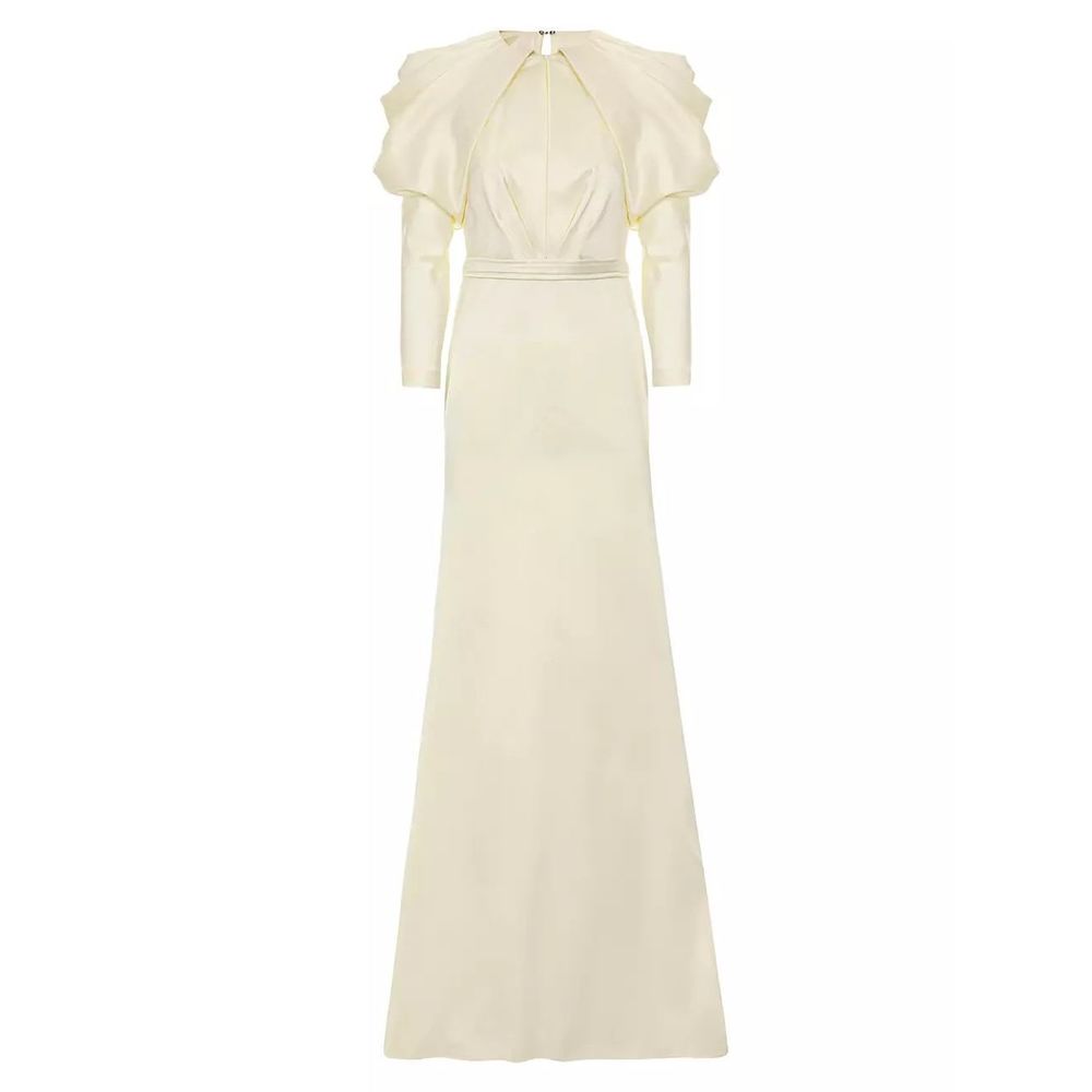 Elegant Cream Maxi Dress